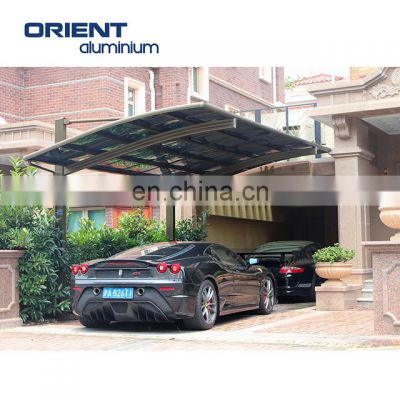 Arched Roof Aluminum Carport for Single Car, Curved Porch Cover