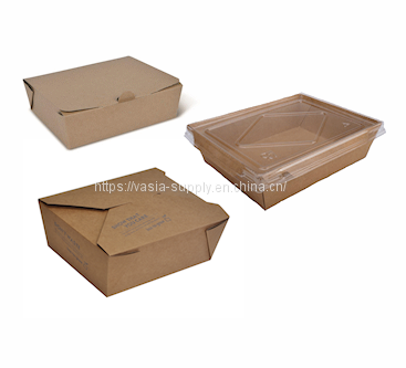 Disposable cardboard food packaging containers for delivery take away eco friendly packaging boxes