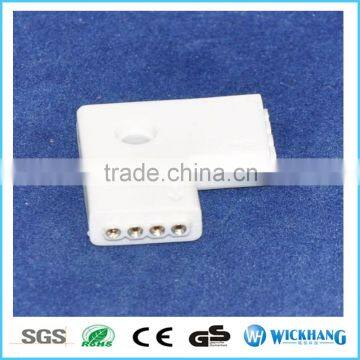 4 Pin 2 Reels Strip to Strip L Shape Female Connector for RGB LED Flexible Strip photo-2