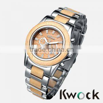 Bewell Wood Stainless Steel Timepieces,Metal Wooden Wristwatches Quality Choice photo-6