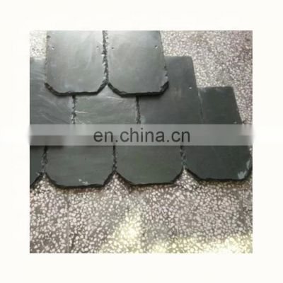 Natural split fish scale black slate roofing cladding