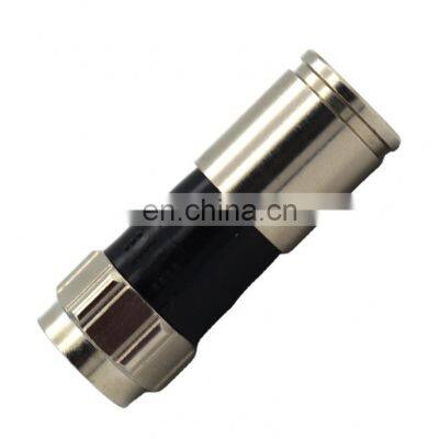 RF coaxial connector F male compression for RG58/RG59/RG6/RG11 connector Nickel plated