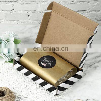 OEM Luxury Custom LOGO Eco Friendly Black White Mailer Boxes Under Wear Night Clothes Packaging Corrugated Shipping Box photo-2