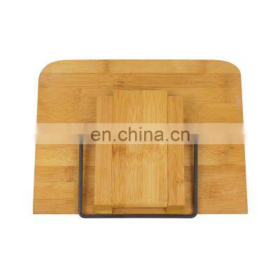 Bamboo Wood Folding BookStand Holder For Cooking Kitchen photo-5