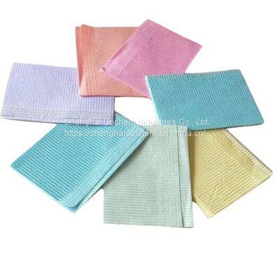 2ply paper+1ply poly Disposable Patient Dental Bibs Waterproof