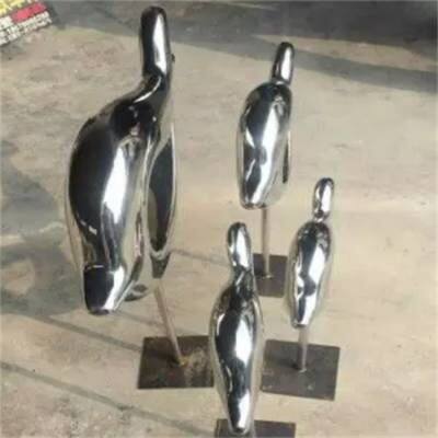 Hotel Stainless Steel Handicraft Ornaments, Fish School Sculptures photo-2