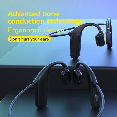 Bone Conduction Headphones BT5.0 Wireless Wear Open Ear Hook Light Weight Sports Earphone