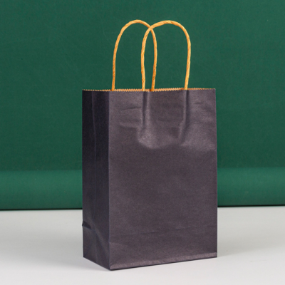 Custom Made Brown Kraft Paper Fast Food Packaging Bag Digital Printing Flat Take Away Restaurant Carry Bags Coffee 'Go' Use