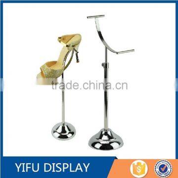 metal silver shoe stand display, shoe display rack