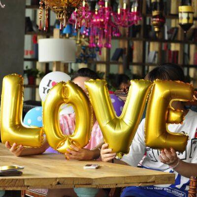 16 Inch Letters Balloons Baby Girl Boy Birthday Aluminum Foil Balloon Letters A-Z Set Festival Event Party Decoration Balloons