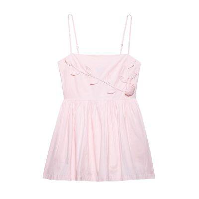 2025 New European and American Fashion Flower Printed Poplin Dress photo-5