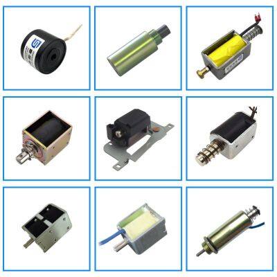 Custom Micro Open Frame Solenoids Dc 6v 12v 24v Mini Linear Push Pull Solenoid Electromagnet