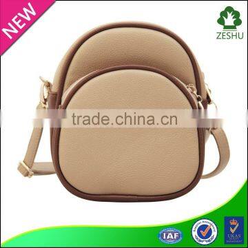 wholesale new fashion customizable beige pu shouler bag