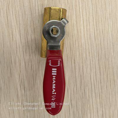 Hamai BBS-01 Series Brass Small Shut Ball Valve Manual Control for LPG Gas Lever Handle Threaded for Air Oil Flow-Plumbing photo-2