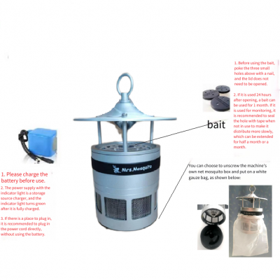 Wentaitai Mm200 Mosquito and Midge Trap for Disease Control Monitoring - Ultraviolet Mosquito Trap and Carbon Dioxide Mosquito Trap photo-2