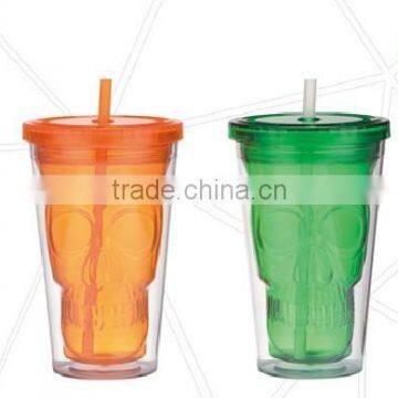 Double Wall Palstic Skull Bottle Bone China Mug Halloween Mug Quality Choice photo-3