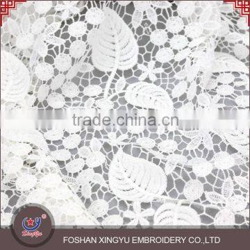 Made in China cheaper breathable mesh border embroidered brocade lace fabric wedding for bridal dress