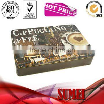 Coffee tin box Square tin box