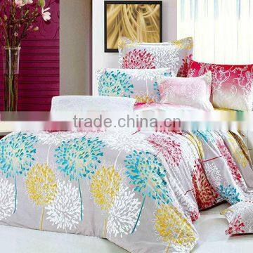Pigment Print Geometry Bedding Cotton Duvet Cover Bed Set
