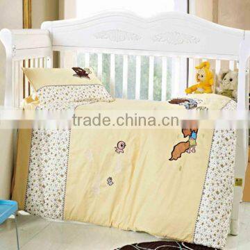 Animal Pattern Embroider Cotton Baby Bedding Comforter Set 200TC