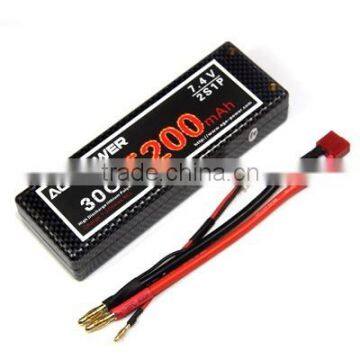 7.4v lithium polymer battery Hard case for RC CAR Traxxas | Dean Connector futaba low IR battery | ROAR 5200mAh for racing car