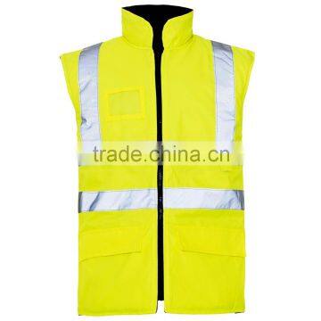 Adults reflective safety jacket with high visibility sleeveless