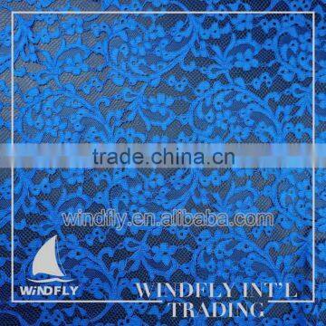 Best Choice! Modern Style African Royal Blue Cord Lace Fabric