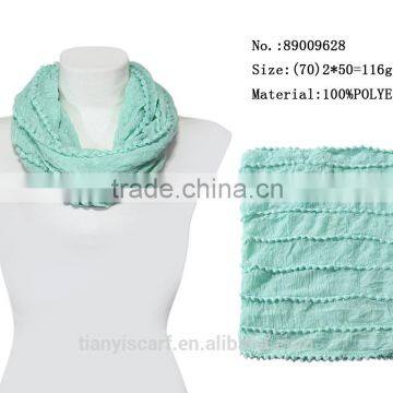 Various Single Color Ring Scarf Women Spring Neck Scarves Voile Scarfs photo-4