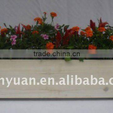 white wood flower planter