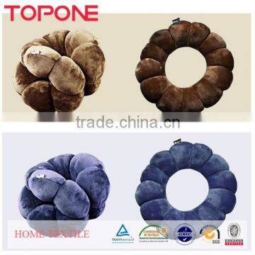 Flower design doughnut shape soft practical designer pillow