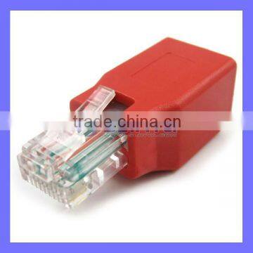 M/F Double Splitter Male Female RJ45 Net Jack Adapter
