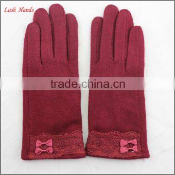 ladies winter fashion dress gloves thin woolen gloves touch screen hand gloves