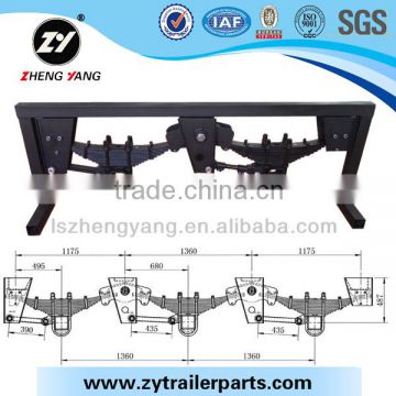 German type overslung suspension system for semi trailer