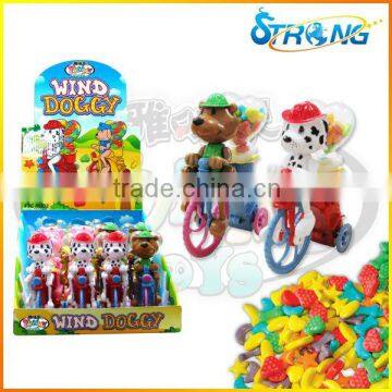 Wind up dog 4in 1 candy toy