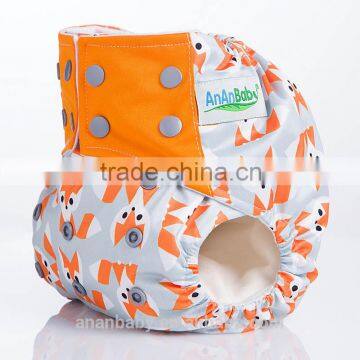 fashion printed aio cloth nappies baby diapers manufacturer China