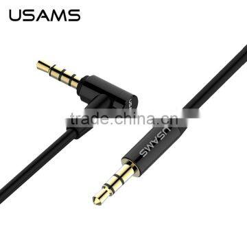 USAMS With Mic Audio Cable for Universal Mobile Phone Headphone 3.5mm Stereo Audio Curved Cable 1M Male to Male Cable MT-5774 photo-4
