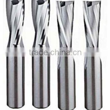 CNC solid carbide double flute spiral router bits upcut and downcut