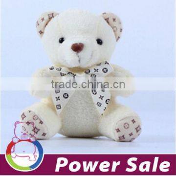 High Quality white mini size teddy bear keychain