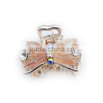 Bowknot Design Hair Claw With Glass Beads & Stones photo-5