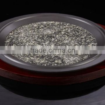 Natural Granite Round Backing Stone Dish grill pan