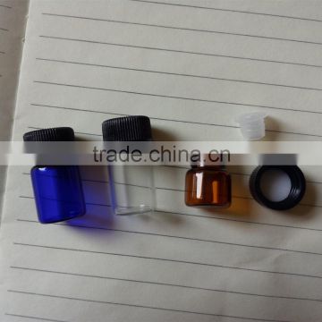 1ml/2ml/3ml Amber/Clear/Blue Glass Essential Oil Perfume Bottle With Redurcer and Cap                        
                                                Quality Choice