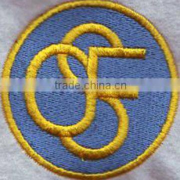 Custom round shape embroidery patch sew on and iron on embroidery patch