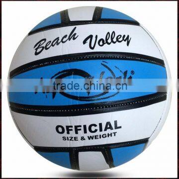 machine sewn white volleyball ball