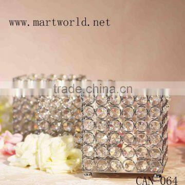 Wedding Decoration Silver Crystal Candle Holder Party Decoration Wedding Supplies in Guangzhou(CAN-064)