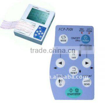 Custom ECG Analyzer Embossed Push Button Membrane Overlay