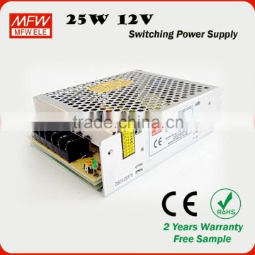 Ac to dc smps 25w power supply 12v 2a with ce rohs certificates direct fty