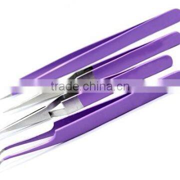 Multi Colour Eyelash Extension Tweezers Pointed Tweezers With Titanium Multicolor photo-2