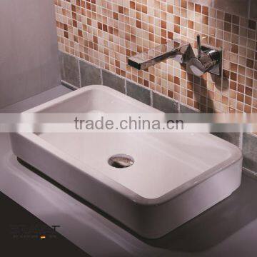 Glazed ceramic top counter wash basin C22144W