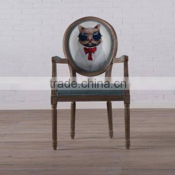 Modern furniture dining room solid wood armchair XJ011-1