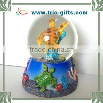 Resin Snow Globe With Tortal Turtle Designs